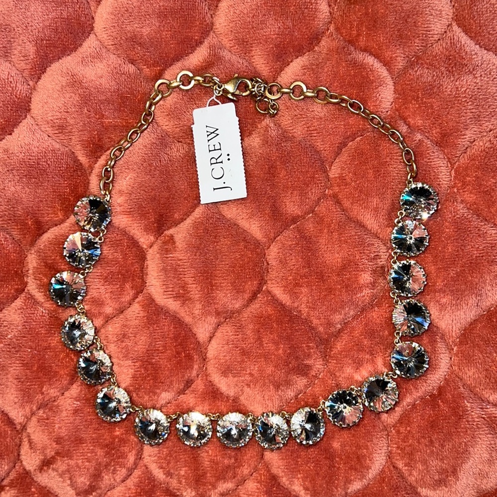 J. Crew Gold Tone Rhinestones Necklace Brand New